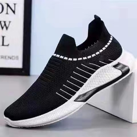 Muške Slip-On tenisice s prozračnim mrežastim gornjim dijelom, gumom potplatom, ravna peta