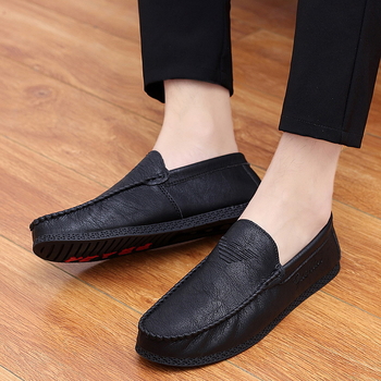 Muške Bean Shoes, Slip-On casual tenisice, prozračni microfibarski gornji dio, okrugli vrh, ravna gumena potplat, PU uložak, niski kroj