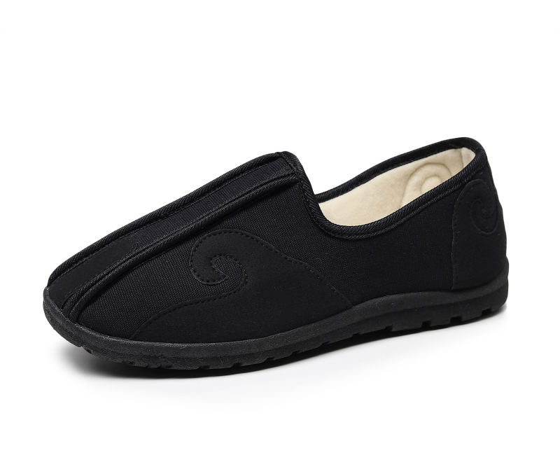 Muške platnene slip-on tenisice, okrugli nos, platnena gornja, PU đon, niski 1–3 cm, etnički stil