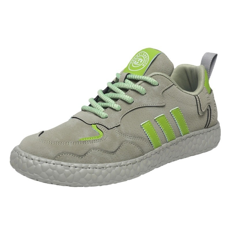 Muške tenisice od velura casual stil, uzorak color-block, Goodyear gumena potplat, prednje vezanje.
