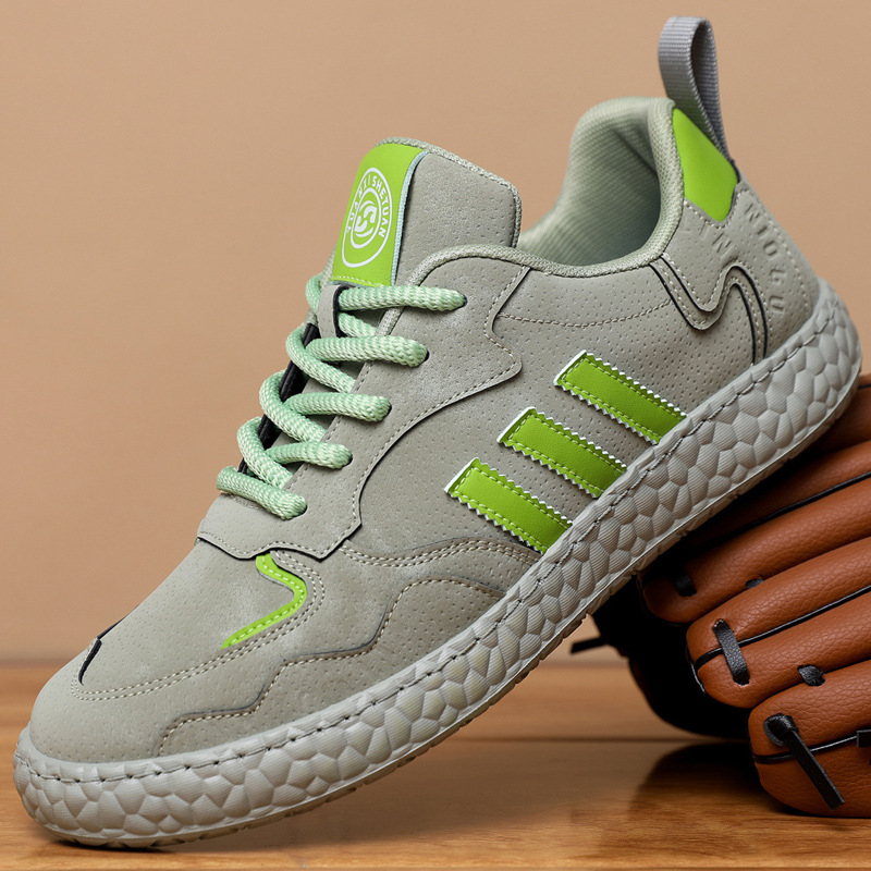 Muške tenisice od velura casual stil, uzorak color-block, Goodyear gumena potplat, prednje vezanje.