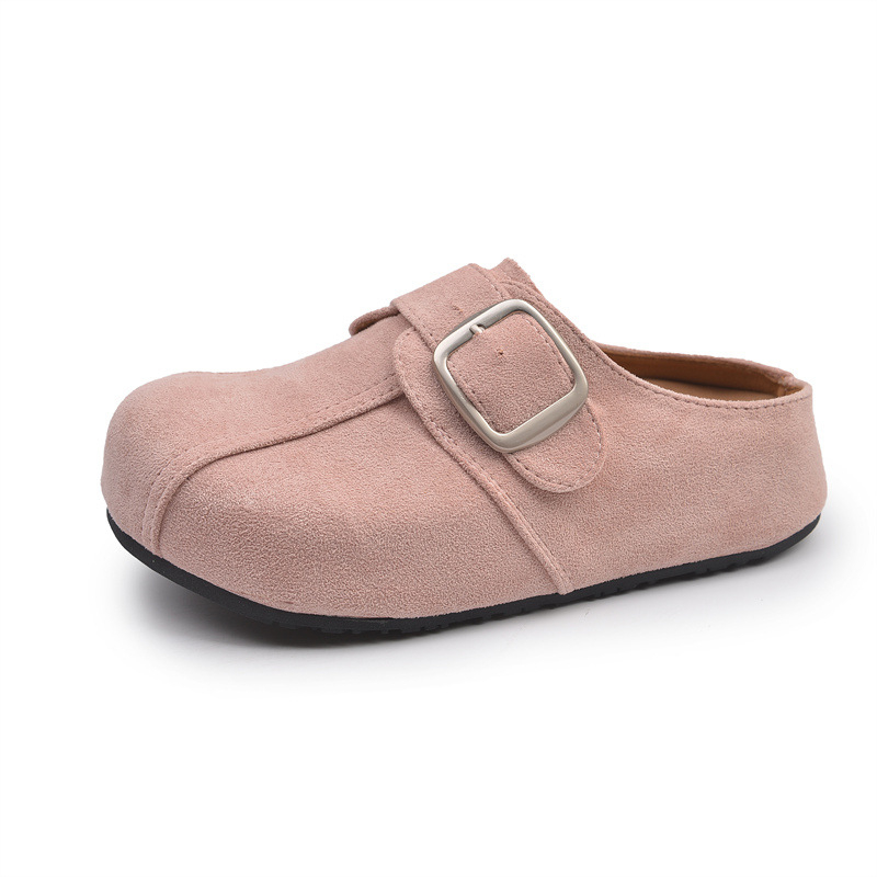 Retro ženske papuče s povećanjem visine, u Birkenstock stilu, slip-on, zaobljena špička, gumeni potplat