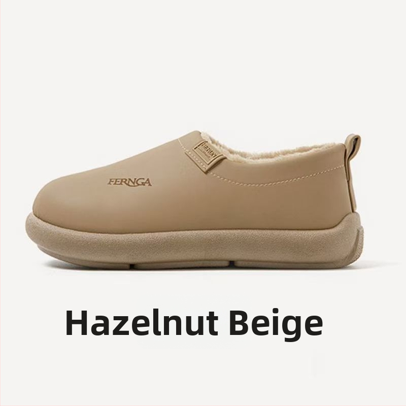 Unisex Χειμερινές Παντόφλες για το Σπίτι με PU Επάνω, EVA Σόλα, Φλίς Επένδυση, Αντιολισθητικές, Παχύτερες