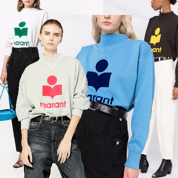 Ženski pamučni fleece hoodie s kapuljacom i stojećim ovratnikom, ručno crtani uzorak, ultrakrata duljina