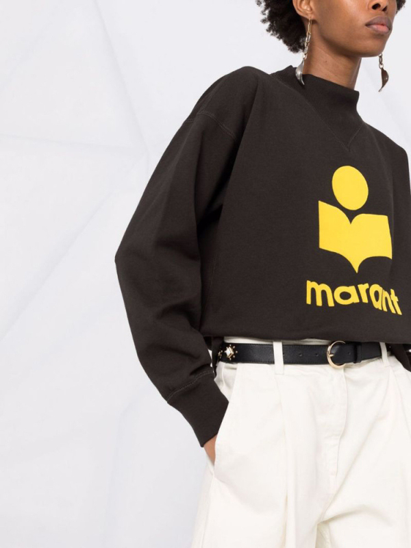 Ženski pamučni fleece hoodie s kapuljacom i stojećim ovratnikom, ručno crtani uzorak, ultrakrata duljina