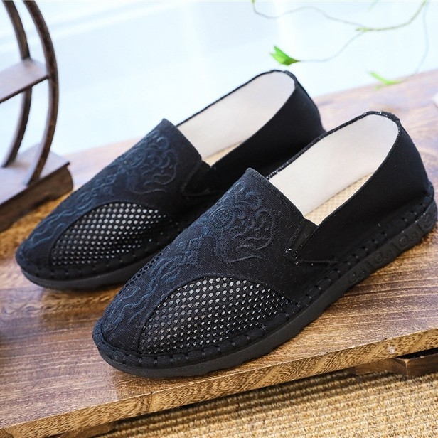 Platnene casual tenisice, okrugla špička, niski gornji dio, etnički stil, ravna peta