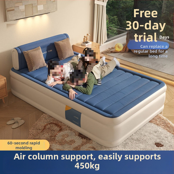 Ανθεκτικό στην υγρασία πλήρως αυτόματο φουσκωτό στρώμα – μονό/διπλό, υπόστρώμα ύπνου για δάπεδο οικιακής χρήσης και εξωτερικό κάμπινγκ, παχύτερο αερόστρωμα με επιφάνεια από συνθετικό ύφασμα