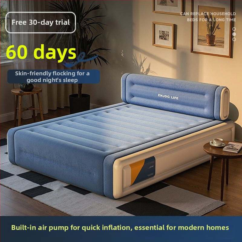 Ανθεκτικό στην υγρασία πλήρως αυτόματο φουσκωτό στρώμα – μονό/διπλό, υπόστρώμα ύπνου για δάπεδο οικιακής χρήσης και εξωτερικό κάμπινγκ, παχύτερο αερόστρωμα με επιφάνεια από συνθετικό ύφασμα