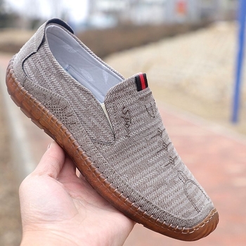 Muške slip-on tenisice od platna, prozračne, niski profil, zaobljeni nos, EVA uložak, gumeni potplat