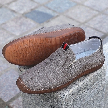 Muške slip-on tenisice od platna, prozračne, niski profil, zaobljeni nos, EVA uložak, gumeni potplat