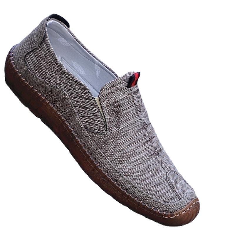 Muške slip-on tenisice od platna, prozračne, niski profil, zaobljeni nos, EVA uložak, gumeni potplat