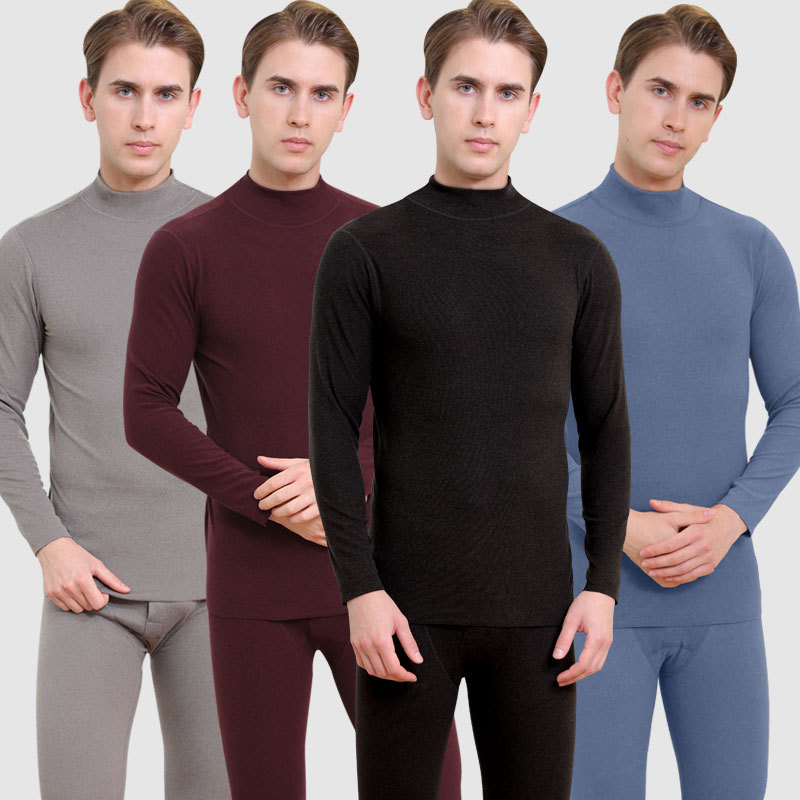 Unisex termalni komplet donjeg rublja bez šavova s visokim ovratnikom, fleece-om, debljine 251–300 g/m², poliester/elastan