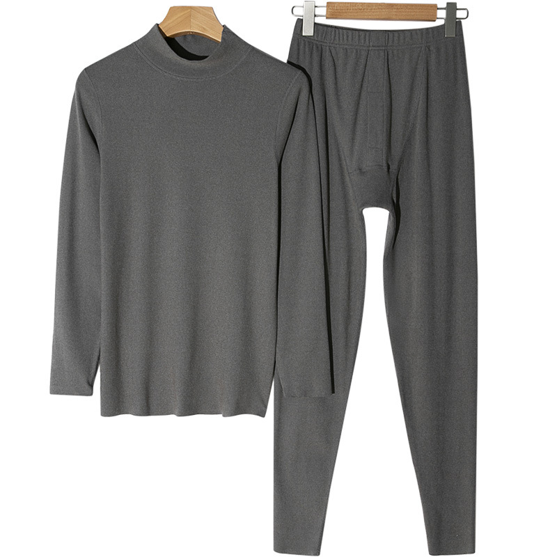 Unisex termalni komplet donjeg rublja bez šavova s visokim ovratnikom, fleece-om, debljine 251–300 g/m², poliester/elastan