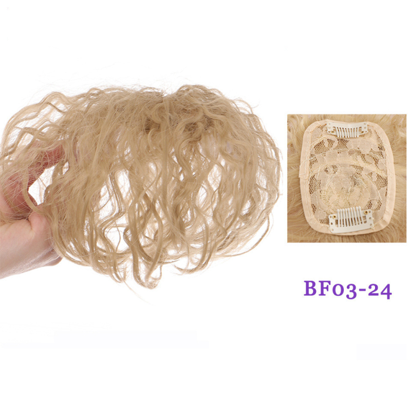 Topper περούκα BF03 — 3D φράντζες, κοντές μπούκλες, αφράτη κορυφή, θερμοανθεκτικές ίνες