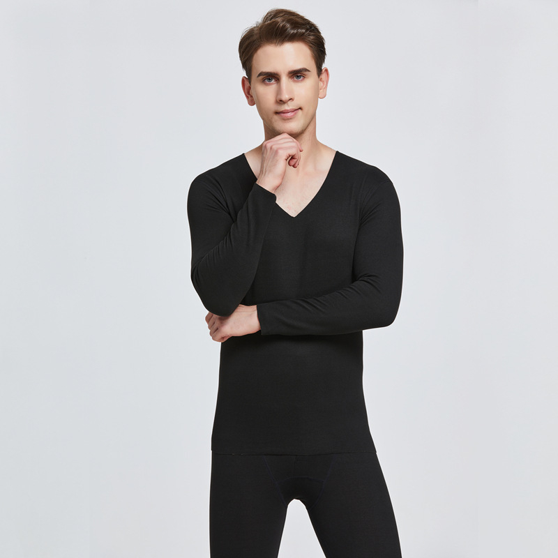 Ženski termalni set donjeg rublja s fleece podstavom, debeli materijal 201–250 g/m², dvodijelni set: top s okruglim izrezom i hlače s dugim rukavima, grijanje