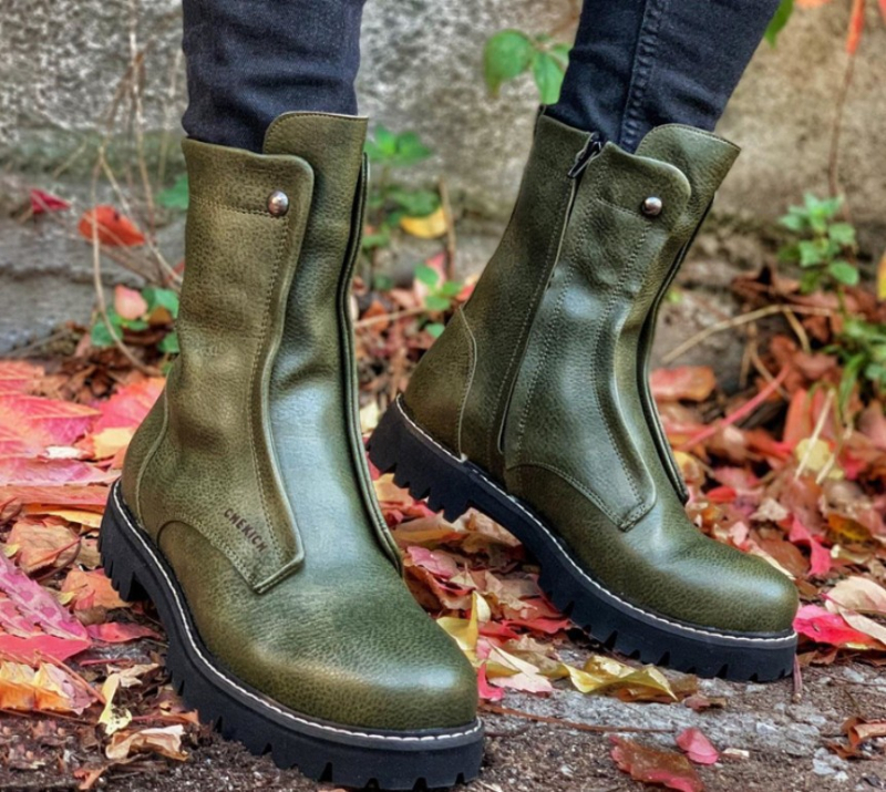 Μάρτιν μποτάκια με επάνω από συνθετικό PU, σόλα από καουτσούκ, εσωτερική επένδυση από βαμβάκι, αντι‑ολισθητική, τεχνολογία σόλας από βισκόζη