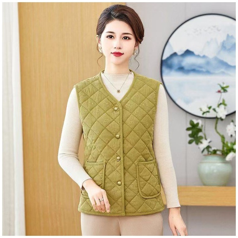 Γιλέκο σε στυλ ιαπωνικό/κορεατικό, χαλαρού στυλ, ύφασμα πολυεστέρα, γέμισμα πολυεστέρα-βαμβάκι, φθινοπωρινή σεζόν 2025.
