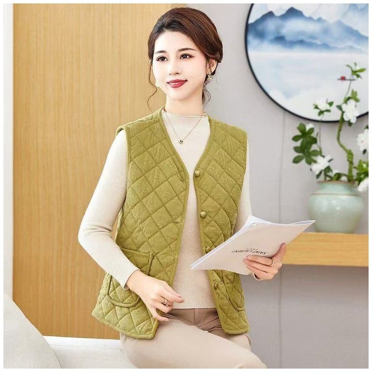 Γιλέκο σε στυλ ιαπωνικό/κορεατικό, χαλαρού στυλ, ύφασμα πολυεστέρα, γέμισμα πολυεστέρα-βαμβάκι, φθινοπωρινή σεζόν 2025.