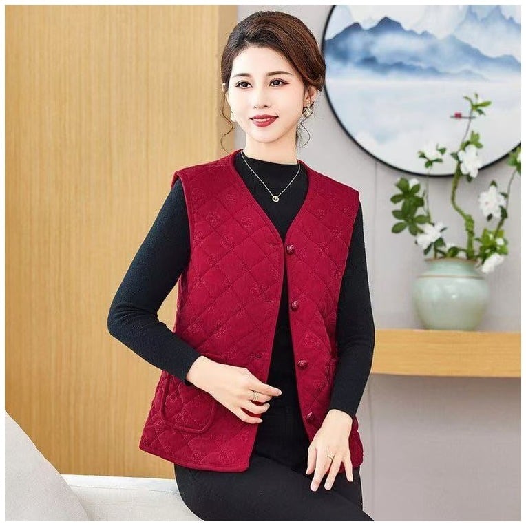 Γιλέκο σε στυλ ιαπωνικό/κορεατικό, χαλαρού στυλ, ύφασμα πολυεστέρα, γέμισμα πολυεστέρα-βαμβάκι, φθινοπωρινή σεζόν 2025.