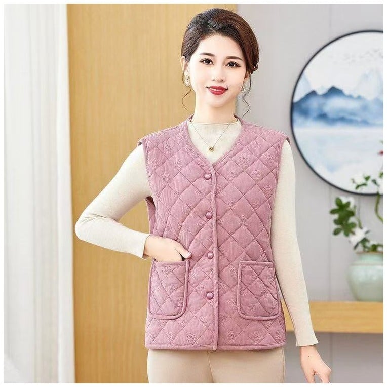 Γιλέκο σε στυλ ιαπωνικό/κορεατικό, χαλαρού στυλ, ύφασμα πολυεστέρα, γέμισμα πολυεστέρα-βαμβάκι, φθινοπωρινή σεζόν 2025.