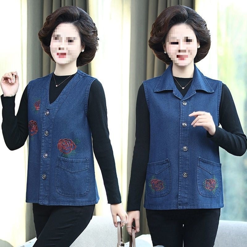 Γυναικείο γιλέκο χωρίς μανίκια με V-λαιμό, χαλαρή γραμμή, μαλλί προβάτων, άνοιξη 2025