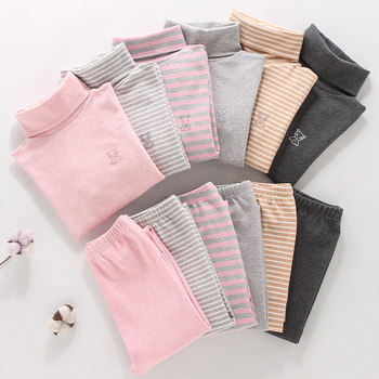 Zimski dječji termalni komplet donjeg rublja – s fleece podstavom, visokim ovratnikom, unisex, osnovni sloj