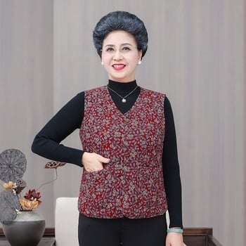 Αμάνικο γιλέκο με μινιμαλιστικό στυλ cardigan, στρογγυλός λαιμός, εκτύπωση, βισκόζη 90–95% (Φθινόπωρο 2025)