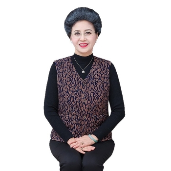 Αμάνικο γιλέκο με μινιμαλιστικό στυλ cardigan, στρογγυλός λαιμός, εκτύπωση, βισκόζη 90–95% (Φθινόπωρο 2025)