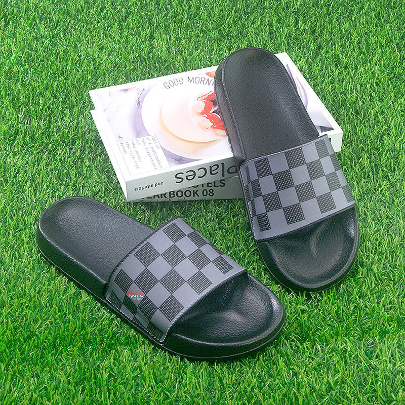Muške kućne papuče slip-on s PVC gornjim dijelom, EVA đon, ležerni stil, proljeće 2025, otisak