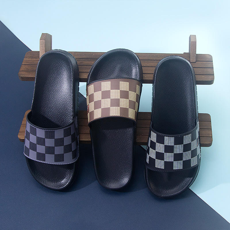 Muške kućne papuče slip-on s PVC gornjim dijelom, EVA đon, ležerni stil, proljeće 2025, otisak