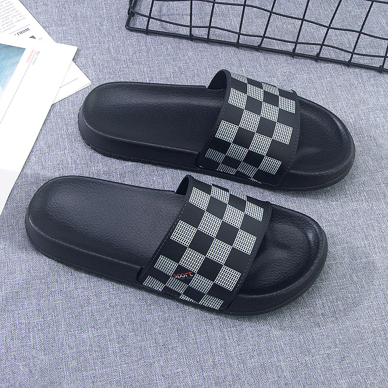 Muške kućne papuče slip-on s PVC gornjim dijelom, EVA đon, ležerni stil, proljeće 2025, otisak