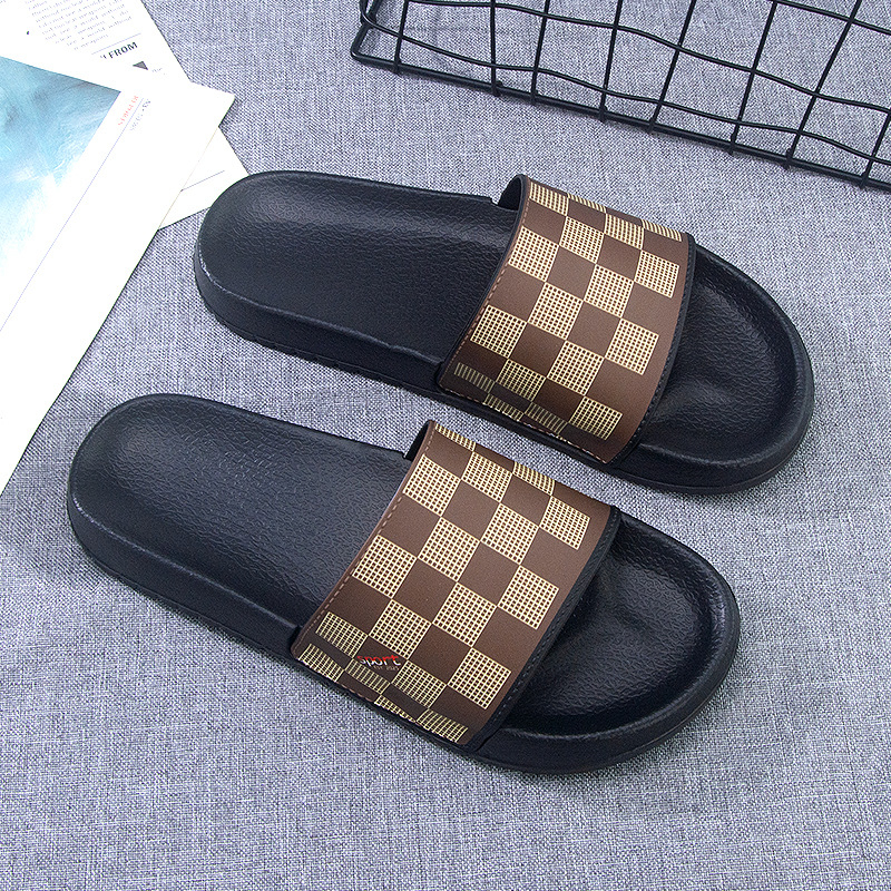 Muške kućne papuče slip-on s PVC gornjim dijelom, EVA đon, ležerni stil, proljeće 2025, otisak