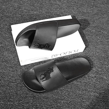 Papuci de bărbați, partea superioară din piele microfibră, talpă PVC, construcție talpă din viscoză, lansare primăvara 2025, greutate brută 500 g