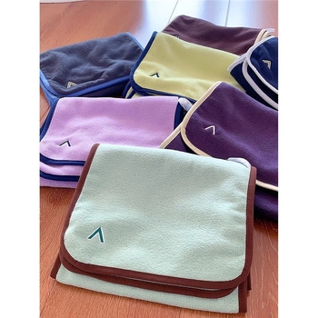 Kétoldalas polár fleece sál téli viselet – kézzel horgolt, poliészter, melegen tart, uniszex