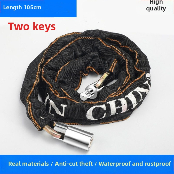 Bezpečnostný reťazový zámok na bicykle, Strong Force, model 201, zliatina, 500 g, prenášateľný, pre bicykle, elektrické vozidlá a motocykle