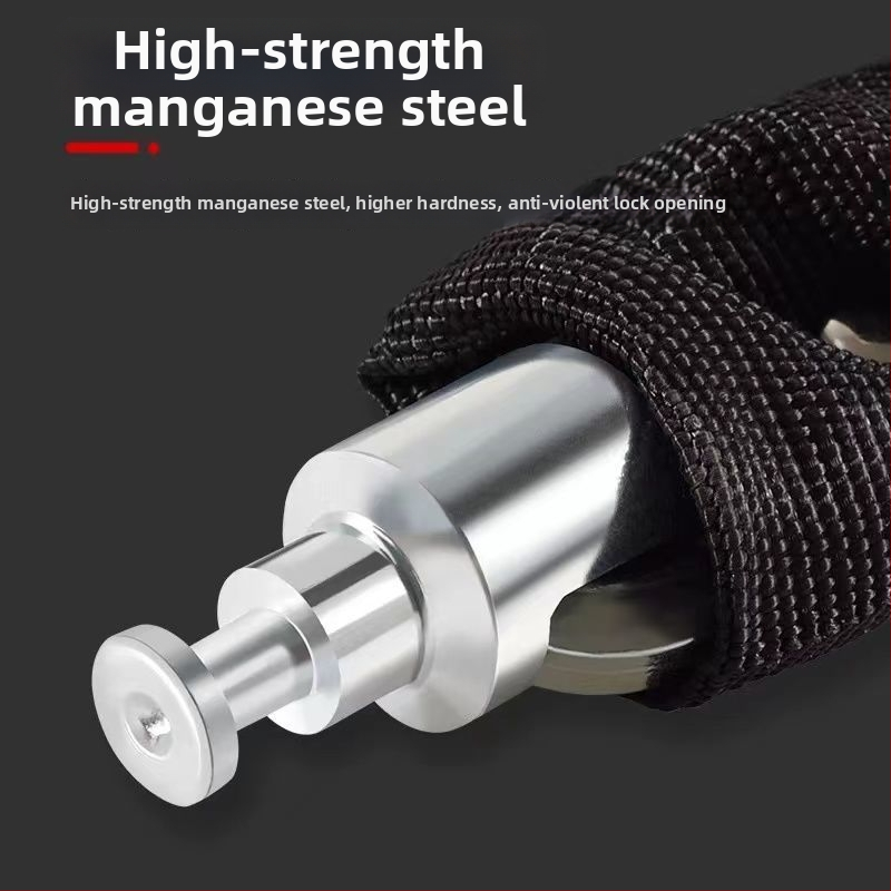 Bezpečnostný reťazový zámok na bicykle, Strong Force, model 201, zliatina, 500 g, prenášateľný, pre bicykle, elektrické vozidlá a motocykle