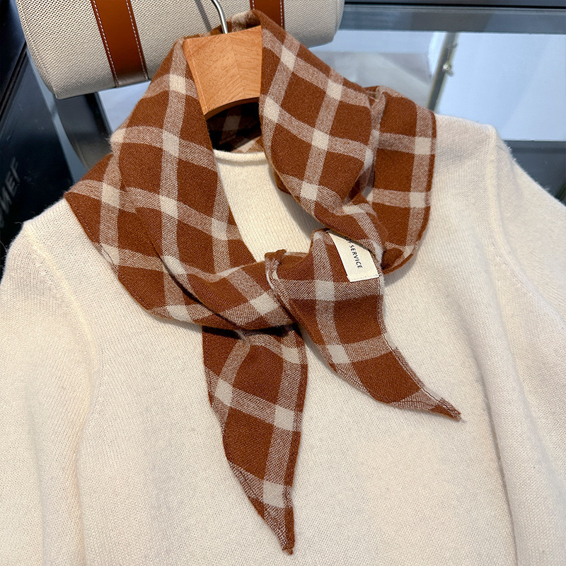 Pleteni šal s dijamantnim uzorkom za žene, jesen/zima, topao, višenamjenski mali šal (Warp knitting; Plain weave; Keep warm; Jinhua; Polyester fiber)