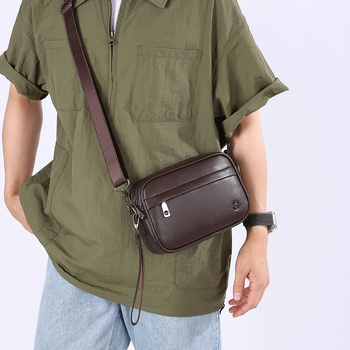 Geantă de umăr pentru bărbați, stil de călătorie de afaceri, impermeabilă, material textil de înaltă calitate