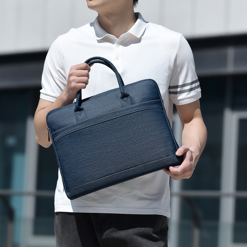 Servietă de birou, design cu două straturi, rezistent la uzură, material Oxford, căptușeală poliester, unisex