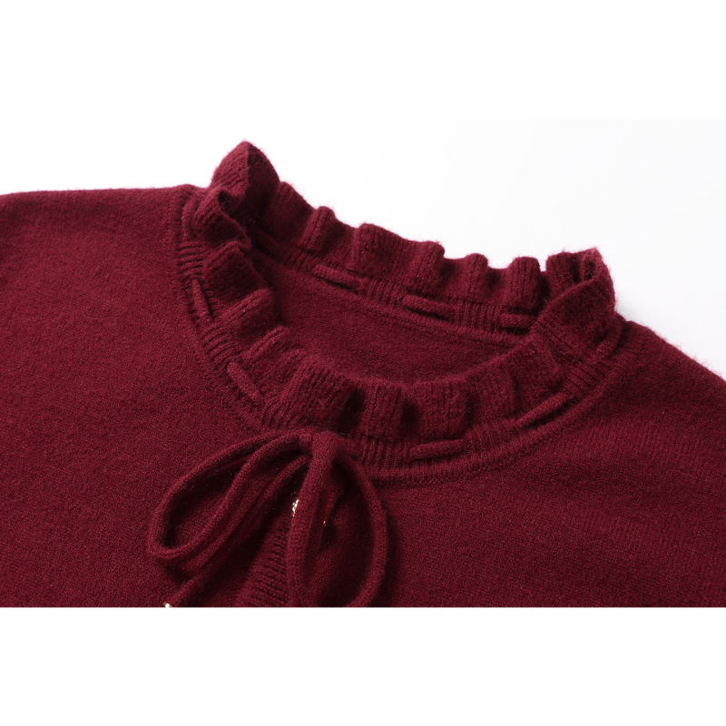 Kötött ruha deréknál fodrokkal, hálós anyag, poliiszter legfeljebb 30%, etnikus stílus, középmagas hossz, téli 2025