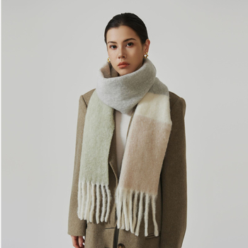 Ženski vuneni šal s produženom duljinom, pleten warp knitting, topao zimi, 81–95% vuna