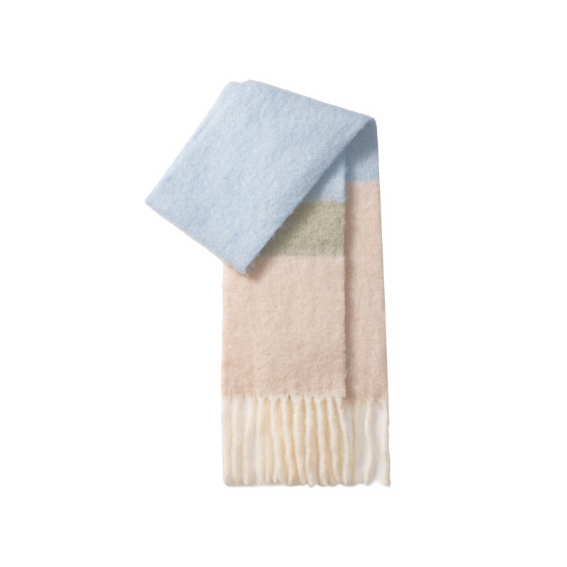 Ženski vuneni šal s produženom duljinom, pleten warp knitting, topao zimi, 81–95% vuna