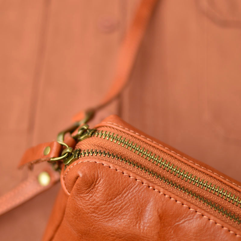 Muška clutch crossbody torba sa zipom, od prave kože prvog sloja, višestruki pretinci, za putovanja i slobodno vrijeme