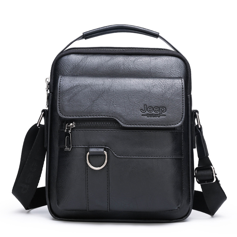 Muška torba za rame od PU kože, crossbody stil, jednobojna, otporna, podstava od poliestera, za poslovna putovanja