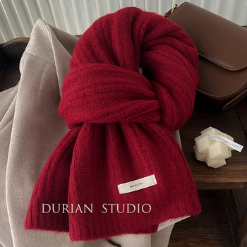 Koreai stílusú gyapjú kötött sál - Warp kötés; Melegen tart; Téli viselet; 71-80% anyagösszetétel