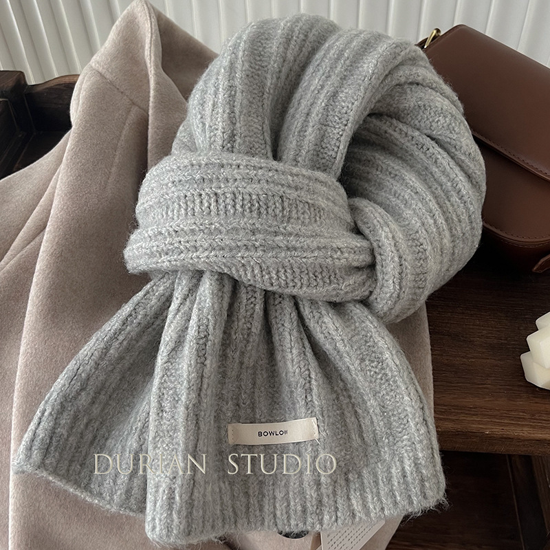 Koreai stílusú gyapjú kötött sál - Warp kötés; Melegen tart; Téli viselet; 71-80% anyagösszetétel