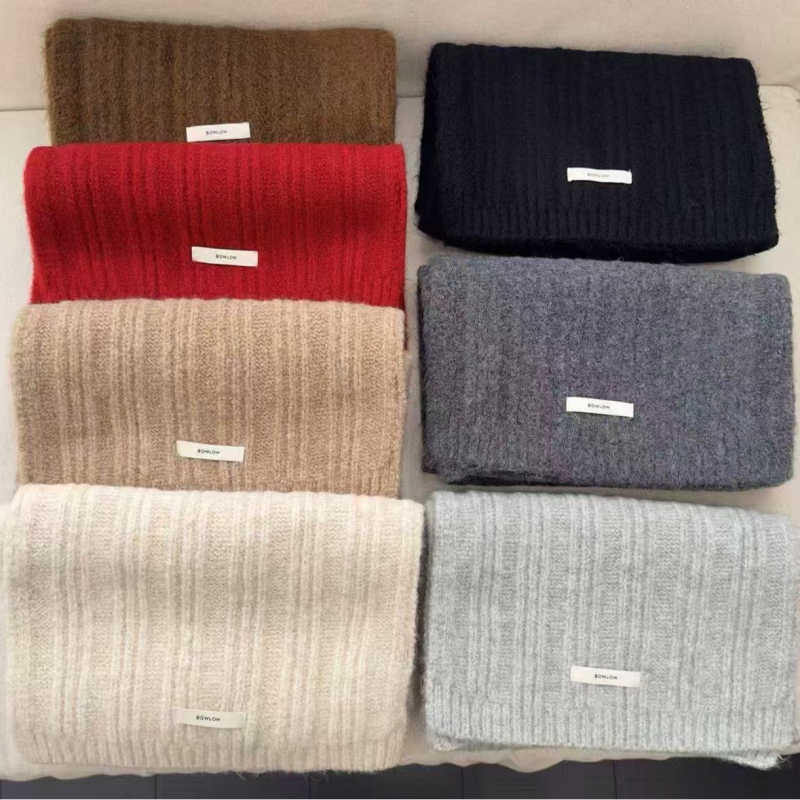 Koreai stílusú gyapjú kötött sál - Warp kötés; Melegen tart; Téli viselet; 71-80% anyagösszetétel