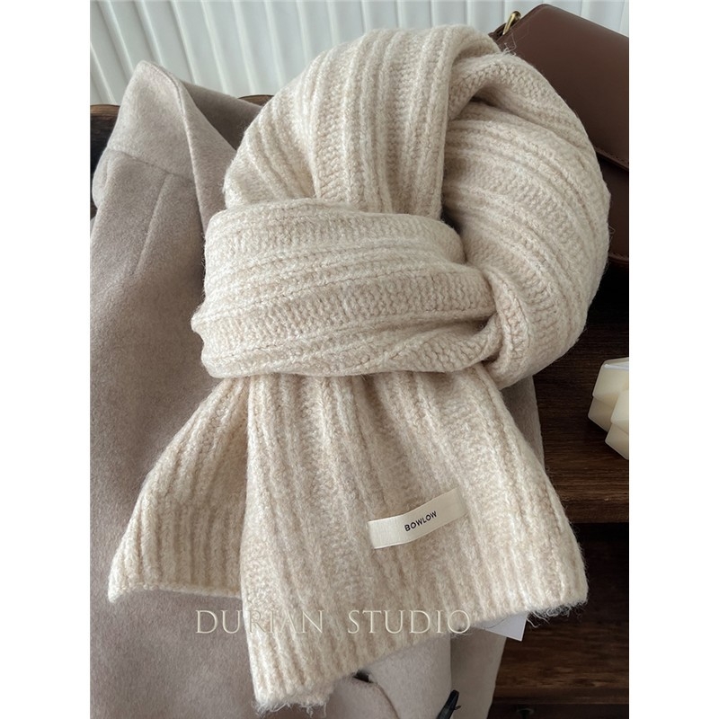 Koreai stílusú gyapjú kötött sál - Warp kötés; Melegen tart; Téli viselet; 71-80% anyagösszetétel