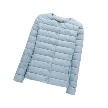 LIWAYI dámska páperová bunda, Slim verzia, bez goliera, nylonový vonkajší materiál, výplň z bieleho kačacieho páperia, kašmír 56–60%