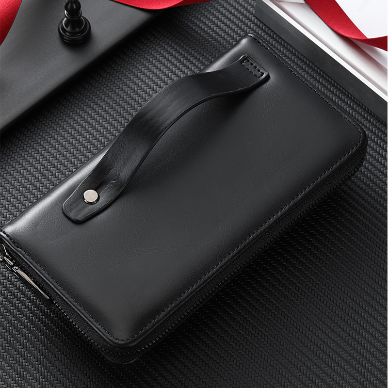 DINGRUI Muški dugi novčanik-clutch | PU materijal | Otporno na trošenje | Podstava od sintetičke kože | Zima 2025